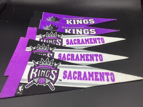 4x9 Sacramento Kings NBA 5 PIECE FELT MINI PENNANTS SET PACK (2 Styles) Cover