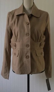 Neu City Unltd. Damengröße 10 braun Knopfleiste Blazer Jacke Orig 99,00 $ - Bild 1 von 7