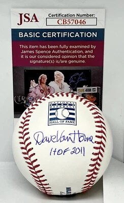 Dave Van Horne Expos Marlins signed HOF Logo Baseball Ball W HOF Inscription JSA - Image 1 of 2