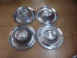 Wheel Covers Set Of 4 1964 MERCURY 14"Inch Spinner Hubcaps NO SPINNERS Used - Picture 1 of 7