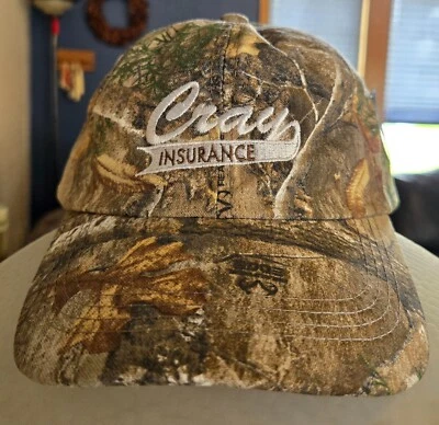 Realtree Edge Camouflage Cap Hat Hook & Loop Back Strap Embroidered Ad Logos New - Image 1 of 4