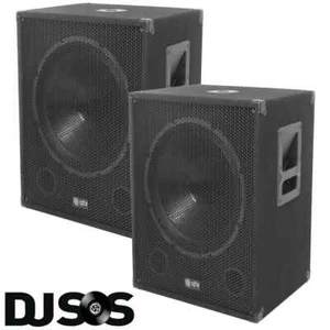 2 x QTX QT15SA 15" 1200W Powered Bass Bin Subwoofer Lautsprecher + Aktivfilter - Bild 1 von 5