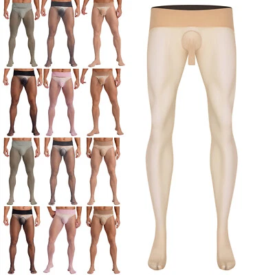 Mens Pantyhose Sissy Stockings Nightclub Underwear Dance Wear Nightwear Sheath - Image 1 of 4