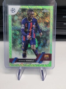 2022-23 Topps Chrome UEFA Neon Green Shimmer Refractors #98 Ousmane Dembele /399 - Picture 1 of 2