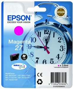 AUTHENTIQUE & ORIGINAL CARTOUCHE EPSON 27 MAGENTA C13T27034012 - NEUF - Imagen 1 de 1