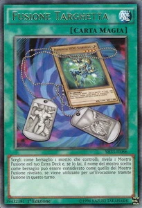 YU-GI-OH! SHVI-IT066 Fusione Targhetta Rara Italiano Yugioh - Foto 1 di 1
