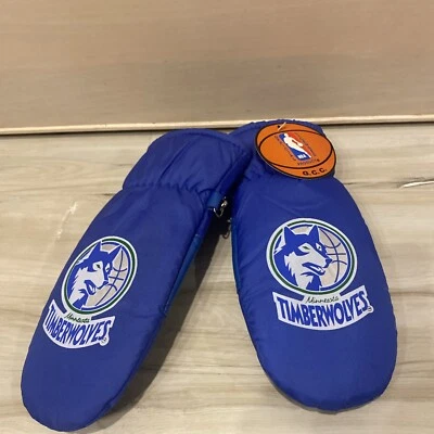 Mitones de la NBA Minnesota Timberwolves vintage años 90 talla 4-7 con etiquetas RAROS Foto 1 de 4