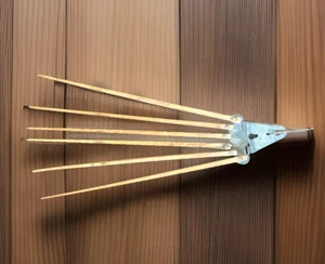 Stendibiancheria vintage legno pieghevole da parete metà secolo 6 bracci - Foto 1 di 11