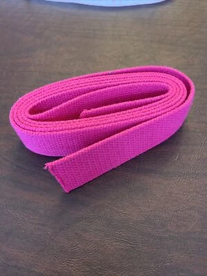 "Correas de algodón rosa brillante de 1 yarda de 30"" nuevas de 1,25"" de ancho" Foto 1 de 3