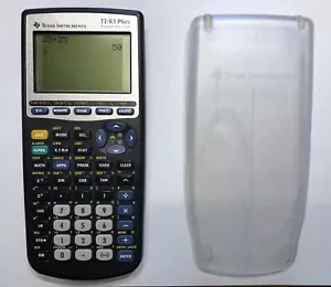 Texas Instruments TI-83 Plus SILVER EDITION Graphing Calculator w/ Cover TESTED - Picture 1 of 5
