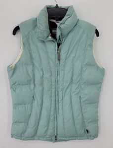 Woolrich Puffer Vest Womens Medium Green Zip Up Outerwear Outdoor Winter - Picture 1 of 9