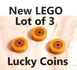 New LEGO Asian COIN Gold Chinese New Year Printed Good Luck Charm Happiness - Picture 1 of 1