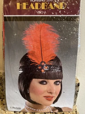 Головной убор с пером Gatsby Girl Roaring 20's Flapper - Изображение 1 из 4