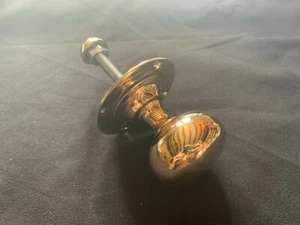 One Reclaimed Antique Brass Georgian Centre Door Knob Handle Furniture (BTS406) - Picture 1 of 6