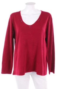 CANDA by C&A Strick-Pullover Perlen Applikationen XL burgundy - Bild 1 von 5