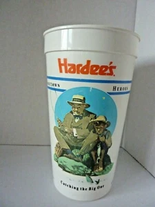 1993 NORMAN ROCKWELL Hometown Heros Hardee's Cup  Fishing "Catching the Big One" - Picture 1 of 5