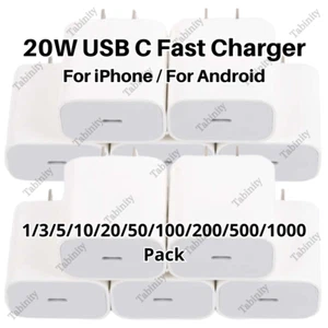 Wholesale 20W USB-C Power Adapter Fast Charger Block For Apple iPhone 15 14 13 X - Picture 1 of 8