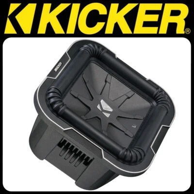 KICKER Q-Class L7 Woofer L782 - 20cm 2 x 2 Ohm Bass (8") Square Subwoofer Box - Bild 1 von 4