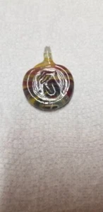 Colgante de vidrio lamido de vidrio soplado a mano - Imagen 1 de 4