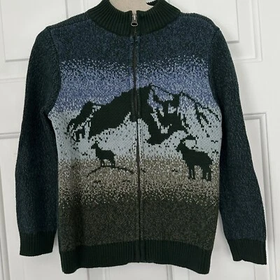 NUEVO CON ETIQUETAS Tea Collection Mountaineer Alpine Verde Cremallera Cárdigan Suéter Niños Talla S 4-5 Foto 1 de 4