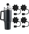 Straw Cover Cap Flower for Stanley Cup Straw Topper 30oz/40oz Compatible (4 PCS)