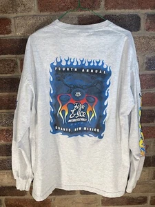 Fire & Ice 2004 Men's XL Gray Long sleeve shirt Bike Rally 4th Annual Route 66 - Picture 1 of 6