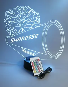 Cheer Cheerleader Cheerleader Nachtlicht Lampe personalisiert kostenlose LED & Fernbedienung - Bild 1 von 12
