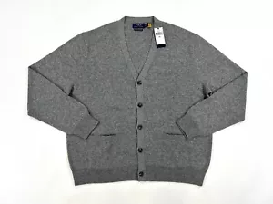 *MINOR DEFECT* Polo Ralph Lauren Washable Cashmere Cardigan - Grey - Size: XXL - Picture 1 of 4