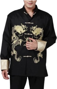 Mens Oriental Tai Chi Kung Fu Tang East Asian Chinese Top Jacket Coat - Picture 1 of 8