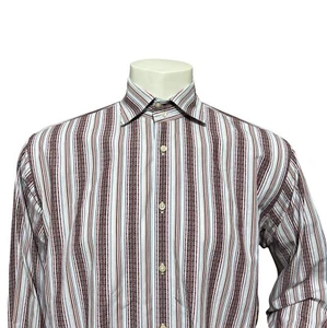 Thomas Dean TD Men's Shirt Size Adult Large L Flip Cuff Long Sleeve Regular Fit - Picture 1 of 10