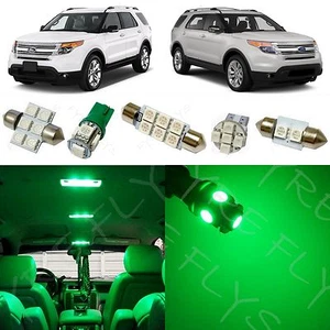 11x Green LED lights interior package kit for 2011-2018 Ford Explorer FX2G - Picture 1 of 6