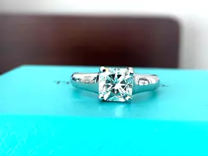 Tiffany & Co Platinum and Diamond LUCIDA Engagement Ring 1.04 CT I VS2 $15k NEW - Picture 1 of 14