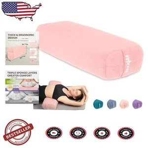 Versatile Yoga Bolster Pillow with Detachable Cover for Comfort & Balance - Picture 1 of 9