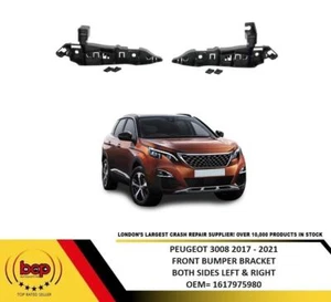 PEUGEOT 3008 2017 - 2021 FRONT BUMPER BRACKET BOTH SIDE PAIR LEFT AND RIGHT - Picture 1 of 9