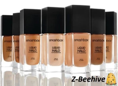 Smashbox Liquid Halo HD Foundation Shade 4 Oil Free & Photo Finish SPF-15 NIB - Image 1 of 2