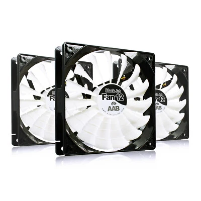 AABCOOLING BLACK JET FAN 12 - GEHÄUSE LÜFTER 170m3/h KRAFTVOLL - 3 STÜCK PAKET