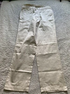 Covington Men Classic Straight Flat Twill Pants Beige Size 35 x 31.5 - Picture 1 of 14