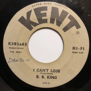 B.B. King Rock Me Baby / I Can't KENT 7" K393-45 Blues 45 - Picture 1 of 2