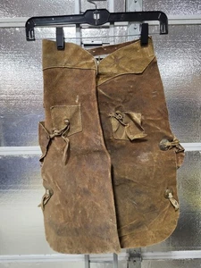 Gorras vintage hechas a mano para niños pequeños - cuero marrón - como se ve muchos rodeos - leer - Imagen 1 de 6