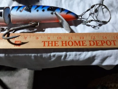 Винтажная рыболовная приманка для морской рыбалки 12 дюймов шарнирная скумбрия приманка для большой рыбы - Изображение 1 из 4