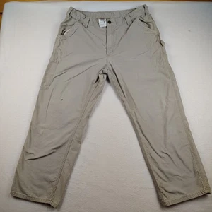 Carhartt Pants Mens 38x30 Tan B151 Canvas Carpenter Workwear Utility Relaxed Fit - Picture 1 of 13