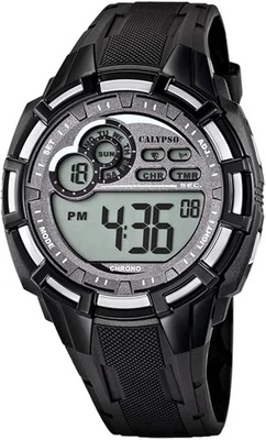 Orologio CALYPSO Flash Time Uomo Digitale Gomma Nero _K5625-1 - Immagine 1 di 2