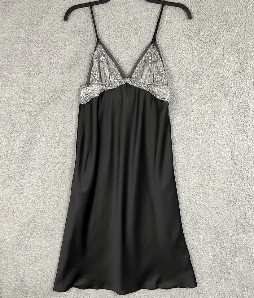 Flora Nikrooz Angelique длинный сорочки в черный размер средний Q81149 новый с недостатком - Изображение 1 из 4