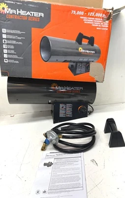 Mr.Heater 125,000BTU Forced Air Propane Outdoor Space Heater Hose+Regulator USED - Image 1 of 4