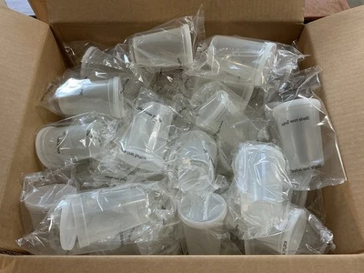 8oz Sterile Specimen Container W/Snap LID 100PK Medegen 01068 C14 - Image 1 of 4