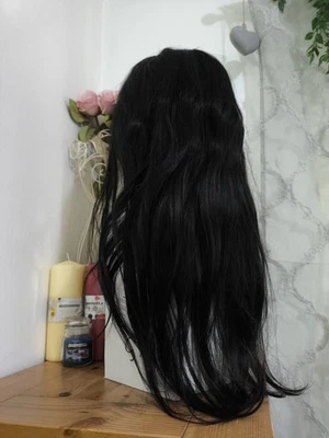 13x4 Lace Front Human Hair Wig - 22" Black, 180% Density, Straight, Pre-Plucked - Image 1 of 4