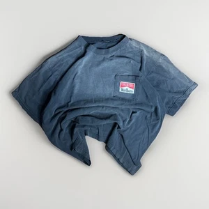 Vintage Marlboro Unlimited Train Pocket Black T-Shirt XL Made In USA Sun Faded - Picture 1 of 19