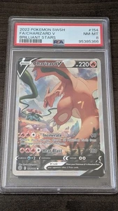 Pokemon Charizard V 2022 #154/172 PSA 8 casi nuevo-como nuevo Brilliant Stars ARTE COMPLETO - Imagen 1 de 2