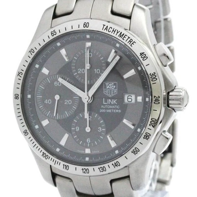 Polished TAG HEUER Link Chronograph Steel Automatic Mens Watch CJF2115 BF573273 - Image 1 of 4