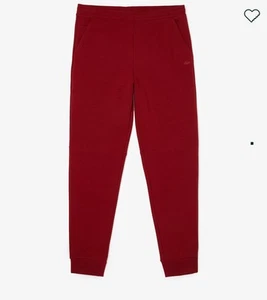 Lacoste Bordeaux Men's Red Slim 3XL Heathered Cotton Blend Tracksuit Sweatpants - Picture 1 of 10